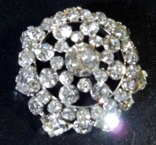 OF SEVEN SPARKLING RHINESTONE BROOCH SIGNED JUDY LEE,LISNER,MARIANN