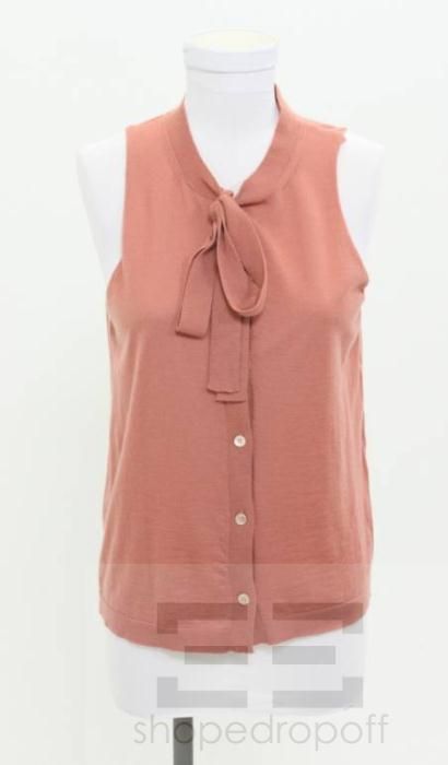Marni Rose Pink Cashmere Button Up Top Size 44 New