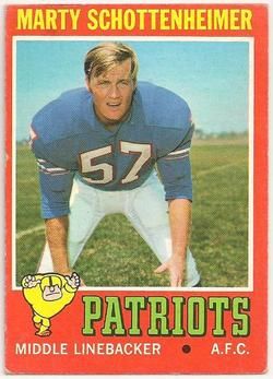 1971 Topps Football 3 Marty Schottenheimer Rookie