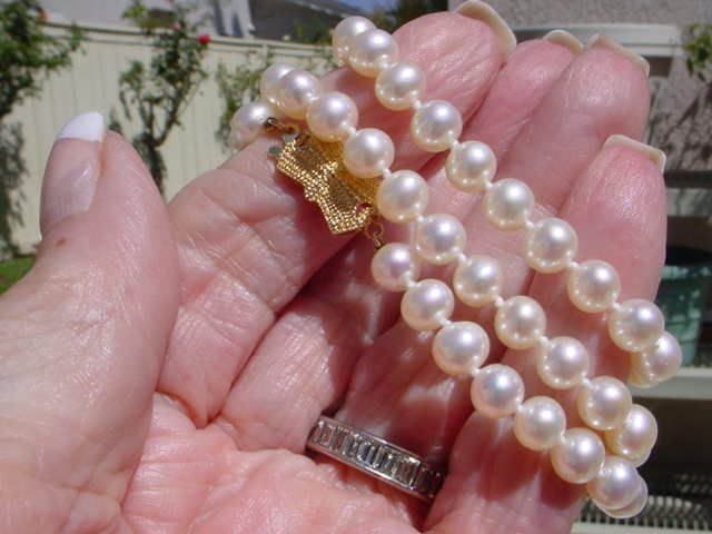14k Mikimoto Sea Magic 6 mm x 5 5 mm 18 5 Princess Necklace Brand New
