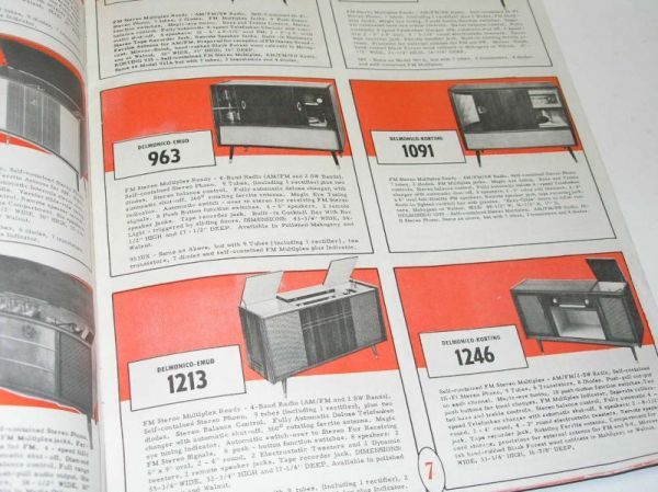 CONSOLE TV RADIO, STEREO AND REFRIGERATOR CATALOG FROM MASPETH