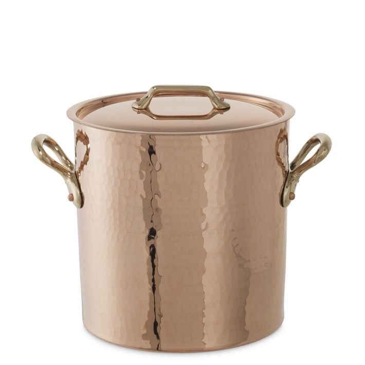 Wiliam Sonoma Exclusive Mauviel Hammered Copper Stockpot 9 1 2 D H 11