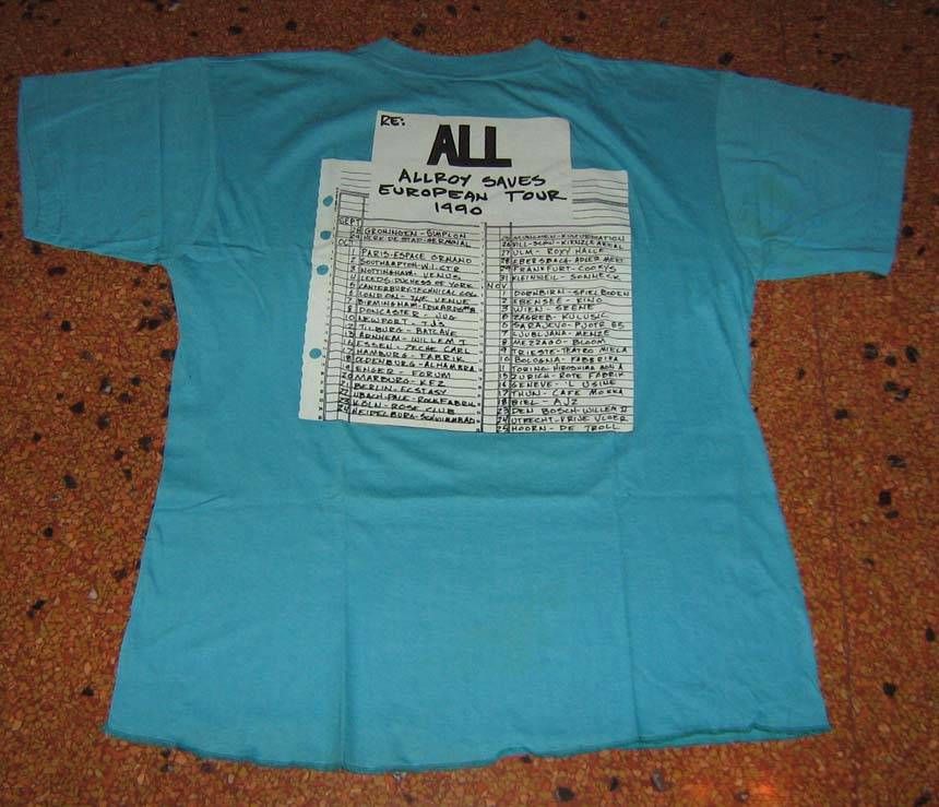 Vintage Concert 1990 European Tour Shirt Hardcore Punk RARE