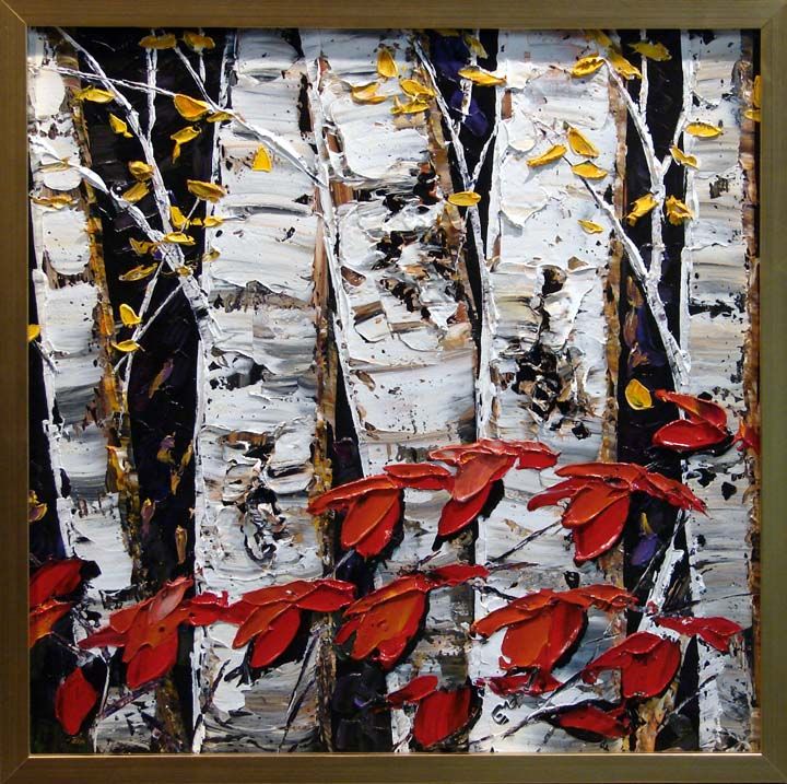 Maya Eventov Untitled Acrylic Canvas Hand Signed Tree #ME030711 04NR L