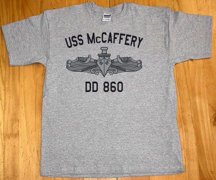 US USN Navy USS McCaffery DD 860 Destroyer T Shirt