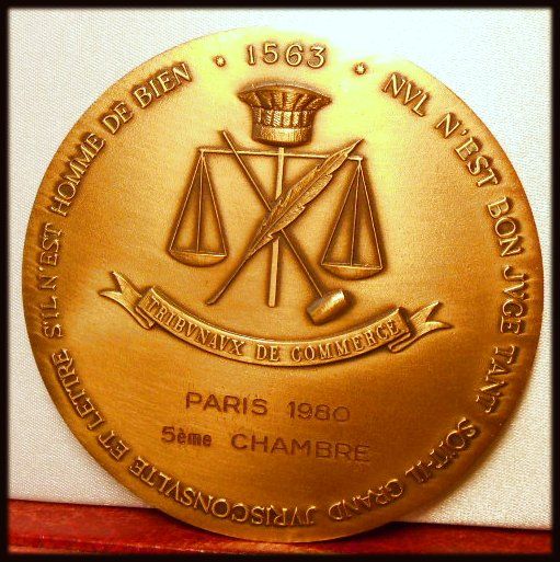 1980 Michel de lHospital, médaille commémorative en bronze; 50mm