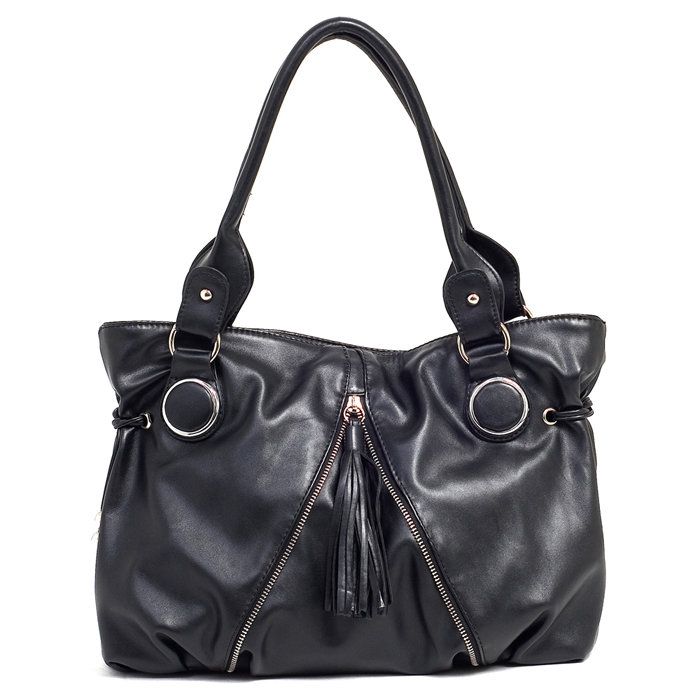 Perfect for any occasion, this elegant handbag is made of soft, faux