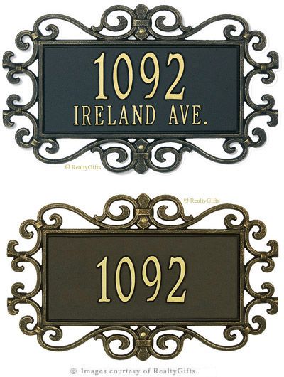 Whitehall Mears Fretwork Sign Custom Address Plaque