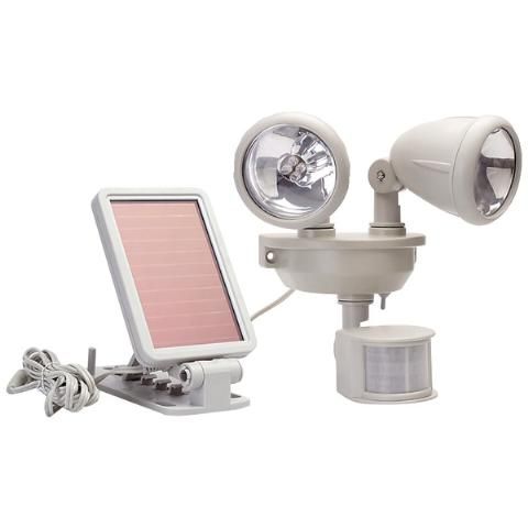 Maxsa Innovations 40218 Solar Powered Dual Head LED Security Spotlight