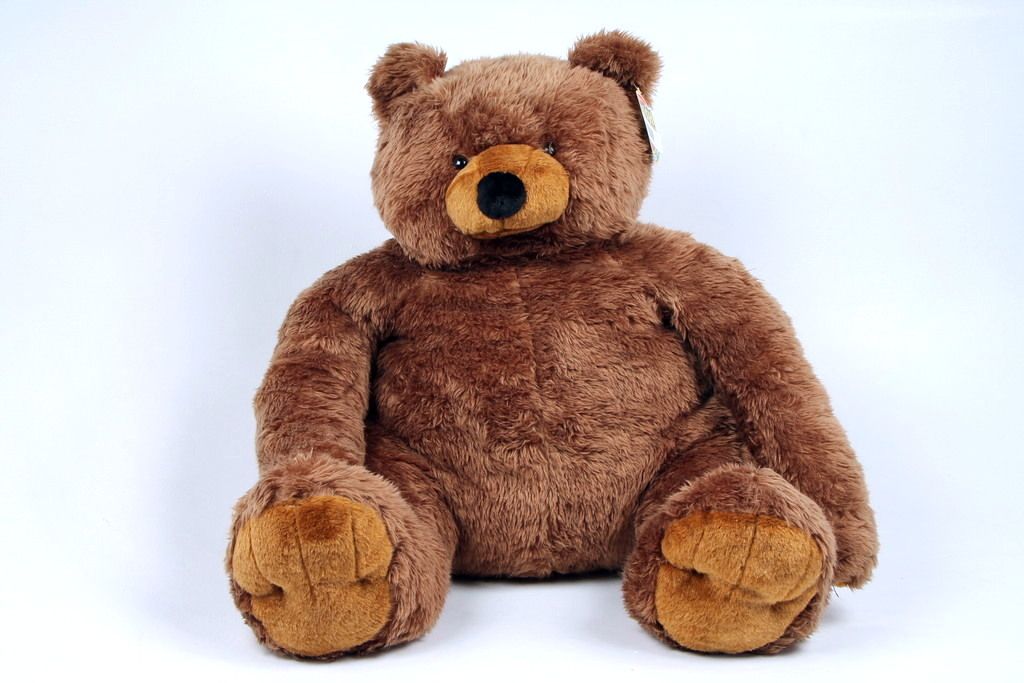 Melissa Doug Jumbo Brown Teddy Bear Plush Stuffed Animal