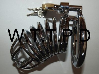 MALE CHASTITY CHROME LOCKING DEVICE BONDAGE SEXY   UK STOCK   PRIVATE