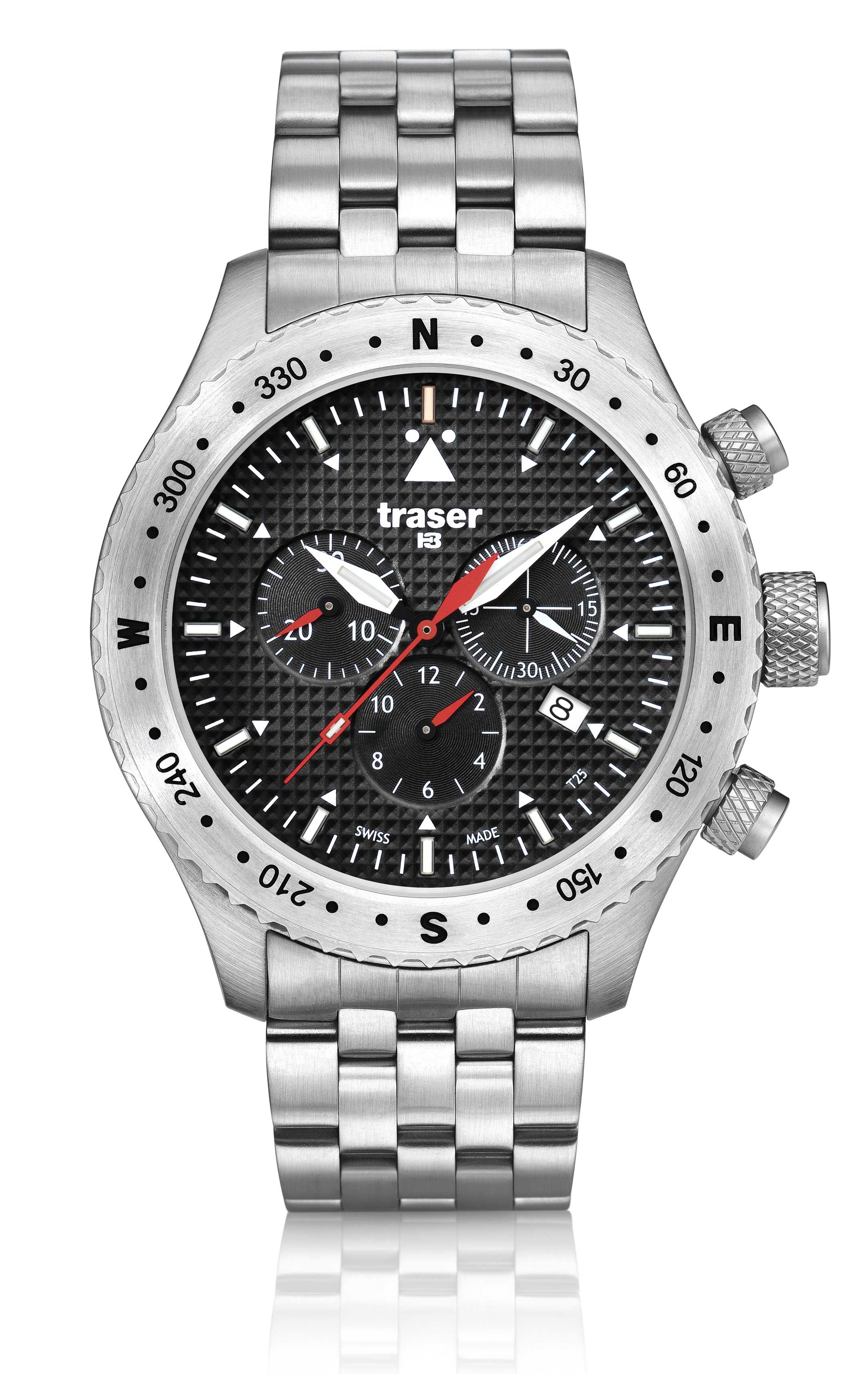 Traser T 5302 Mens Aviator Jungmann Steel Watch