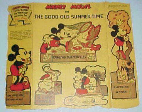 Mickey Mouse Good Old Summer Time Post Toastie 1935