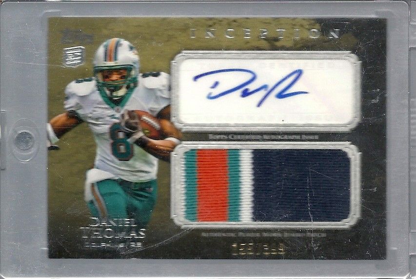 2011 TOPPS INCEPTION 4 COLOR SICK ROOKIE AUTO PATCH DANIEL THOMAS BYE