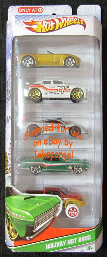 Hot Wheels Holiday Hot Rods Target Exclusive New 5 Car Set 2011 Sold