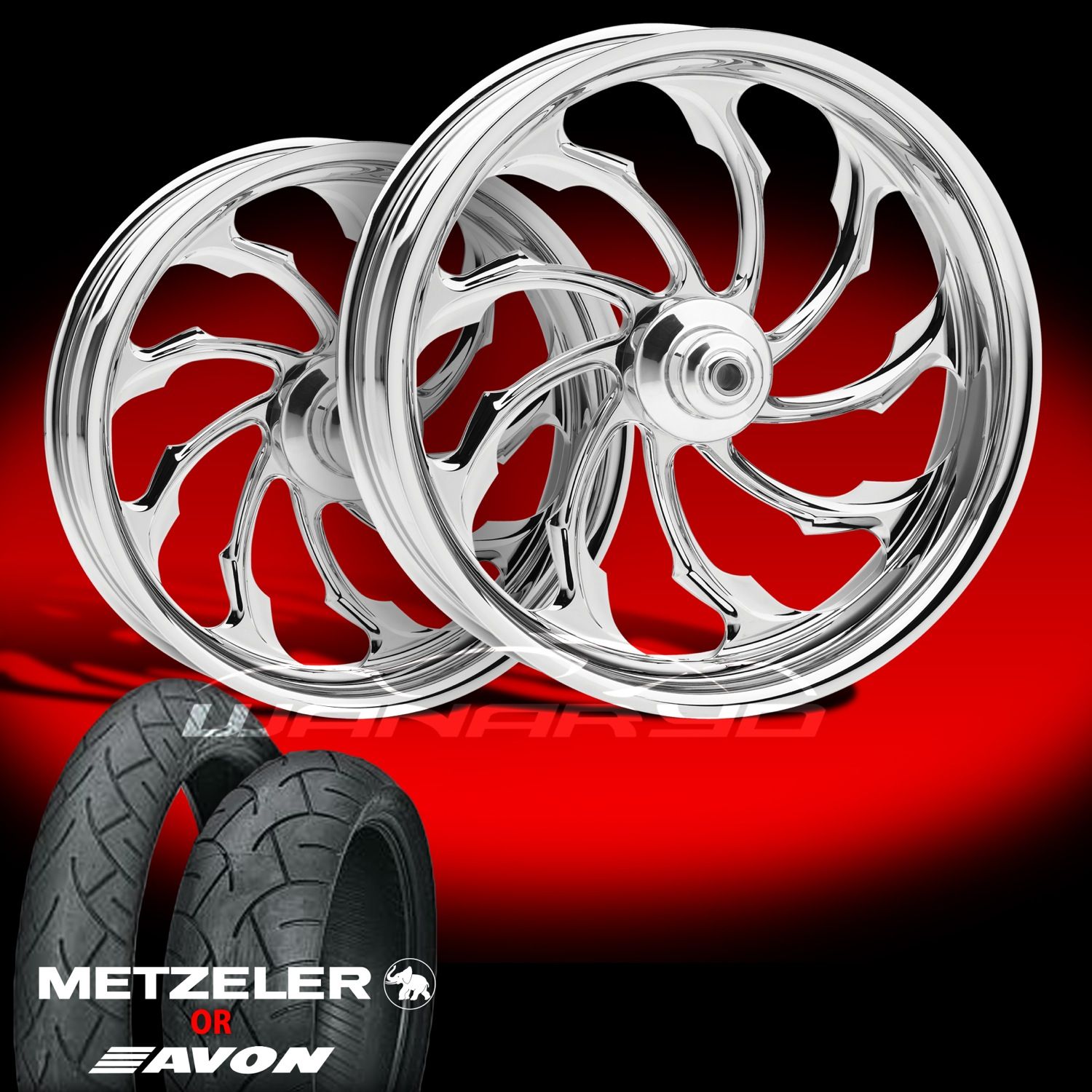 Machine Torque Chrome Wheels Tires for 2009 13 Harley Touring