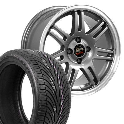 17 9 10 Gunmetal 10th Anniversary Wheels Nexen Tires Rims Fit Mustang