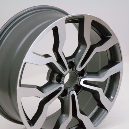 18 Machined Gunmetal R8 Style Replica Wheel Fits Audi A4 A6 A8