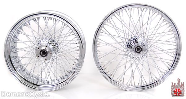 21 18x8 5 Chrome Rims Wheels 80 Spokes 250 Wide Tire Set Fits Custom