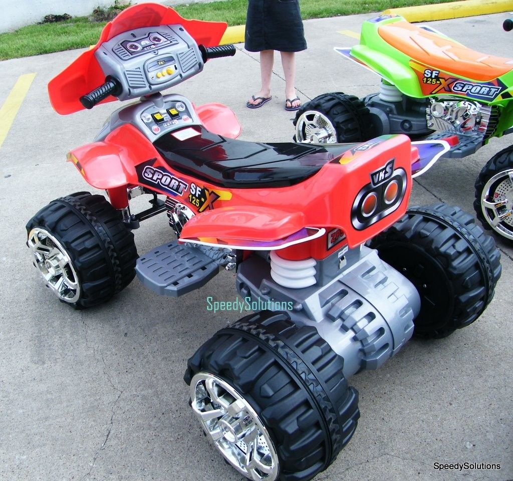 ATV Ride on Power Double Motor 2 Battery Wheels 4 Wheeler 12V