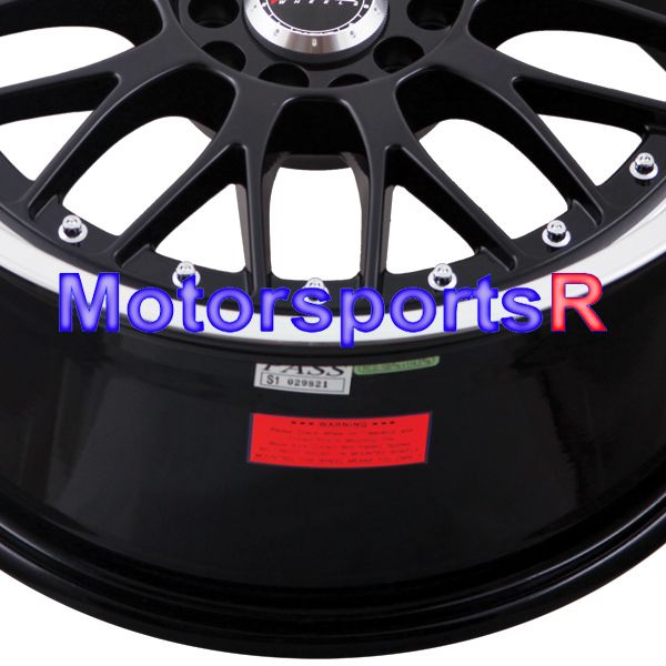 18 XXR 521 Black Machine Lip Rims Staggered Wheels 03 06 07 Infiniti