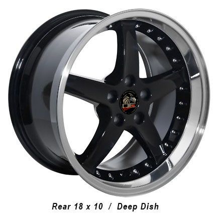 18 9 10 Black Cobra Wheels Nitto Tires Rims Fit Mustang® 05 Up