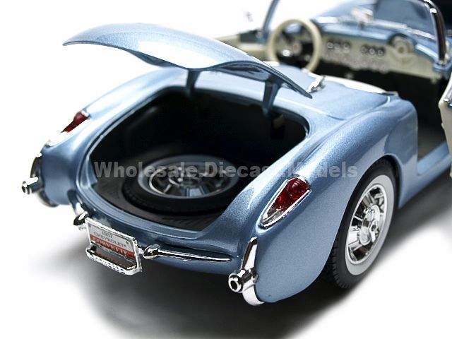 1957 Chevrolet Corvette Convertible Blue 1 18 Diecast