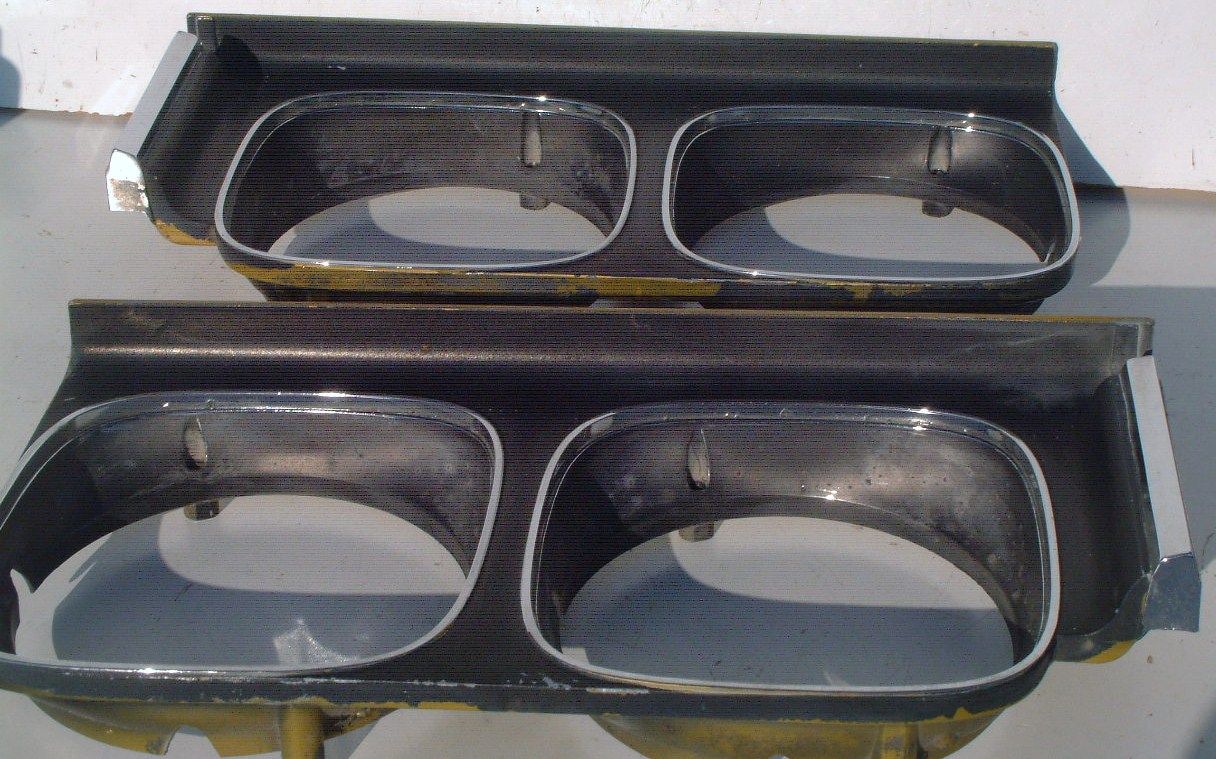 72 1972 Buick GS Gran Sport Skylark Headlight Bezels