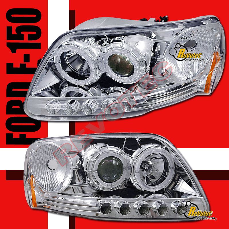 97 98 99 00 01 02 FORD EXPEDITION HALO PROJECTOR HEADLIGHTS & TAIL