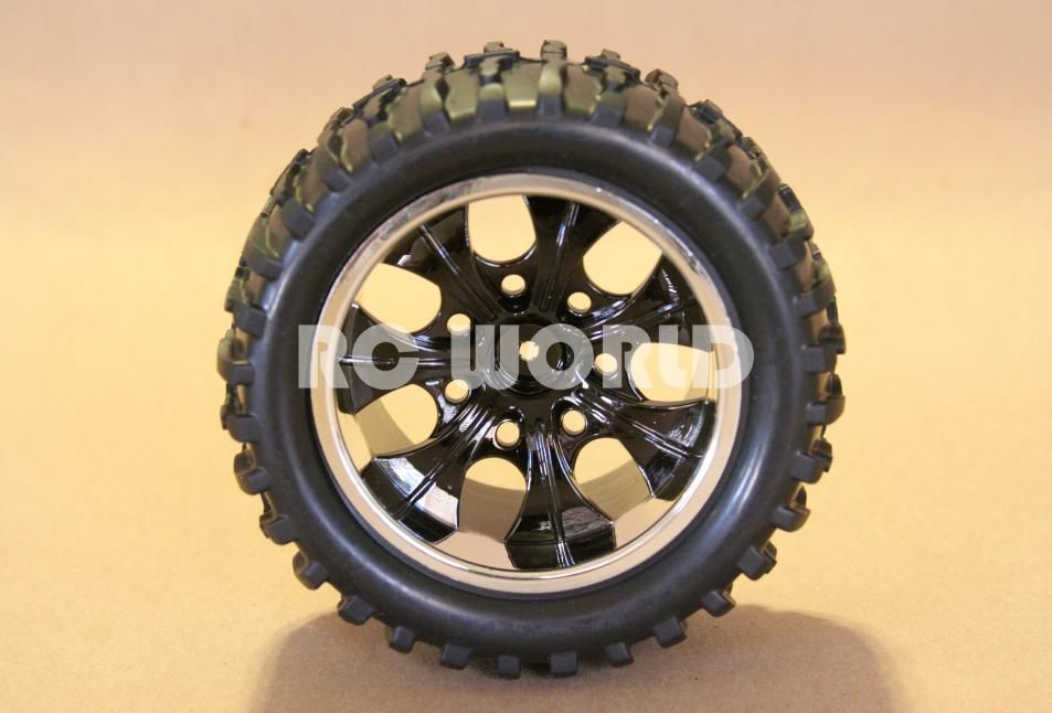 SET OF 4 RUBBER WHEELS + RIMS PACKAGE