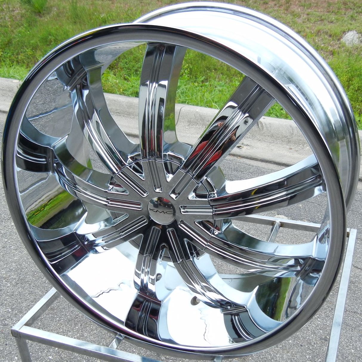 22 Chrome KMC Widow Wheels Rims Escalade Chevy Avalanche GMC Sierra