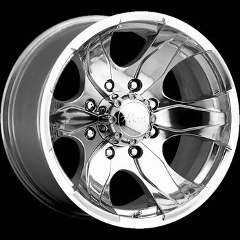 16x8 Polished Pacer Warrior Wheels 8x6.5 +10 GMC C 2500 PICKUP 8 LUG