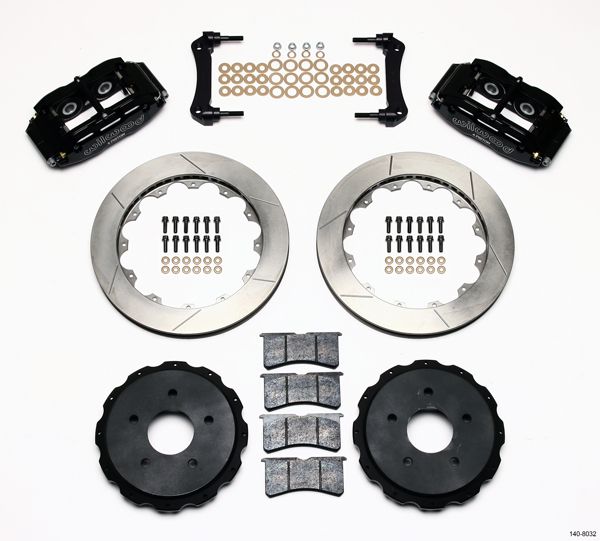 WILWOOD DISC BRAKE KIT,97 04 CORVETTE C 5 & Z06,13 ROTORS,BLACK