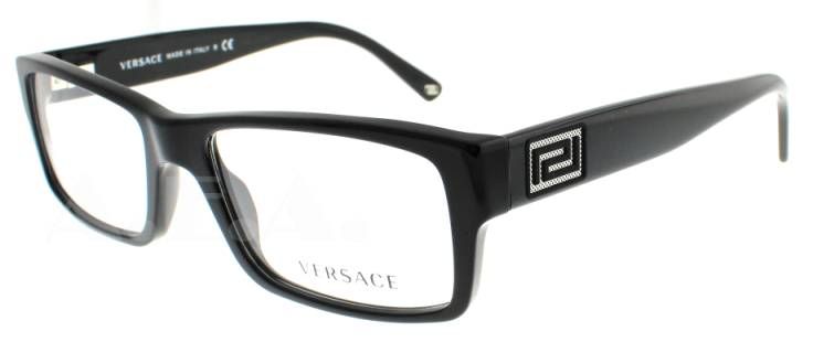 Versace ve 3141 GB1 Black Designer Eyeglasses 53mm