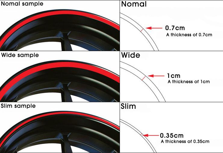 Motorcycle Rim Stripe Wheel Decal Tape Reflection Flame Sticker