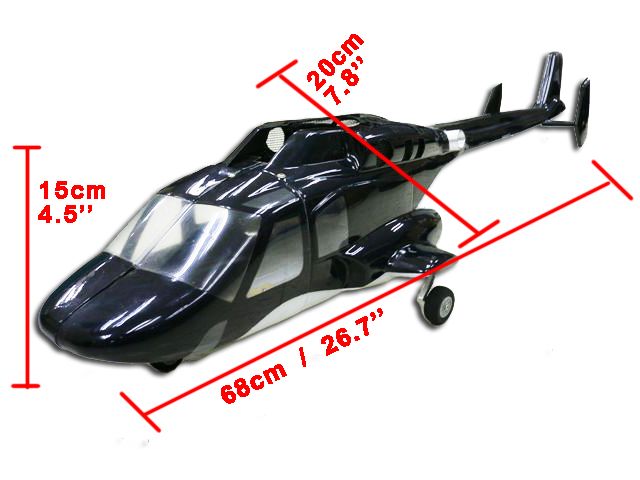 Plastic Scale Airwolf Fuselage Trex 450 CopterX KDS Sport Pro RC