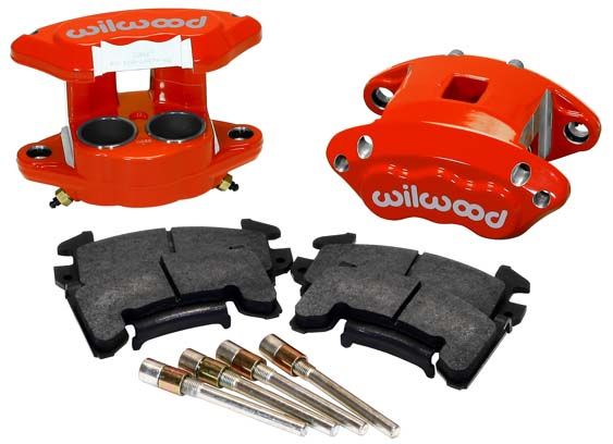 Wilwood D154 Brake Caliper Pad Set w Pins Front 2 Piston 1 04 Red GM