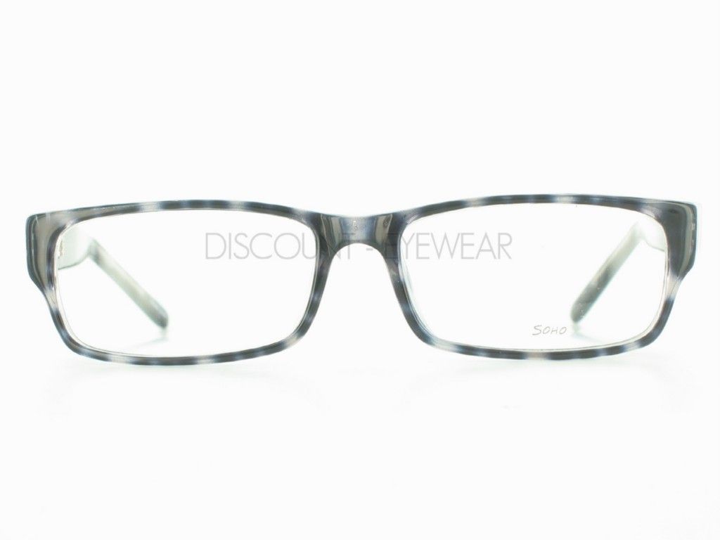 Soho 85 Eyeglasses Frame Modern Large Grey Marble Tone