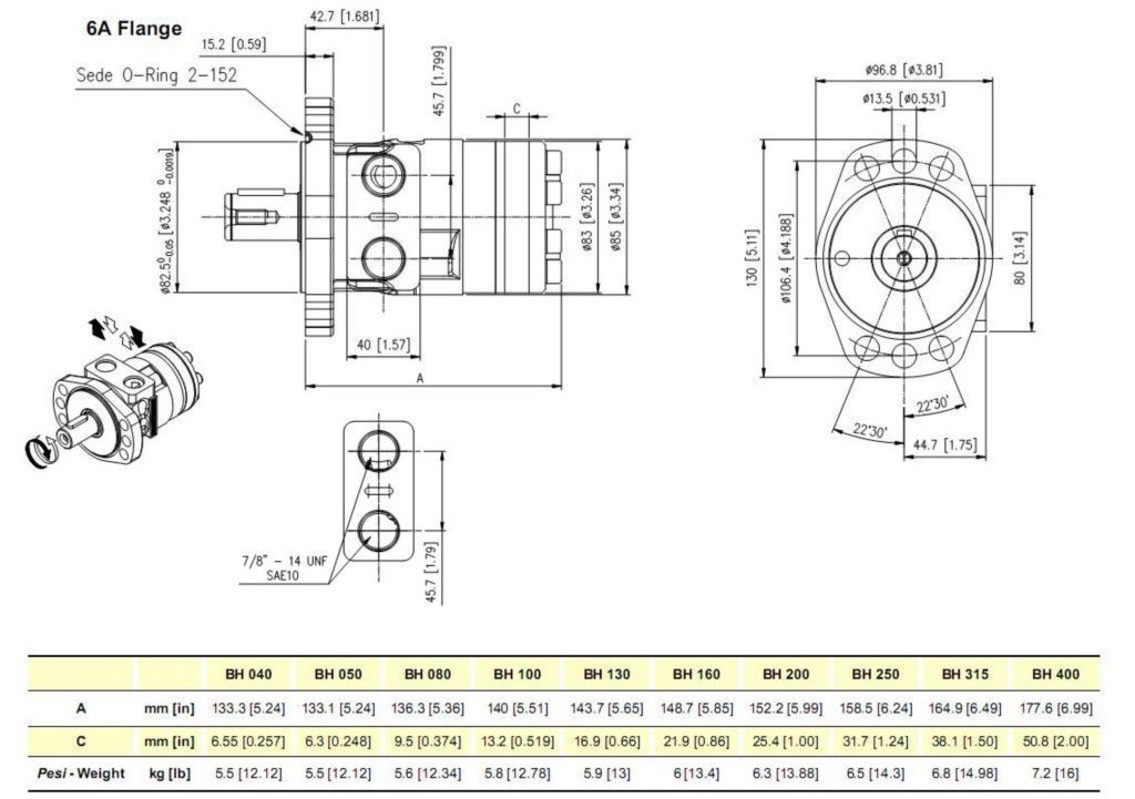 Danfoss 151 2004, 151 3404, 151 7044 Chief 272 226 Dynamic BMPH125H2KS