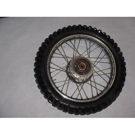 77 Honda XL100 XL 100 Rear Tire Wheel Rim Spokes Hub