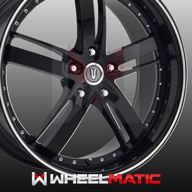 Set of 4 New 22 Versante 223 5x130 35 Wheels Rims Black