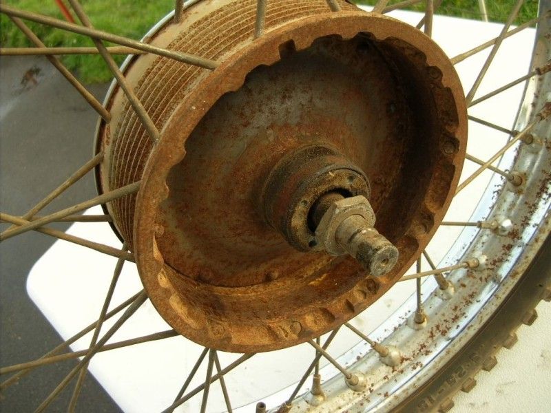 Vintage Dunlop Rim and Tire Chopper Motorcycle Front Wheel Triumph