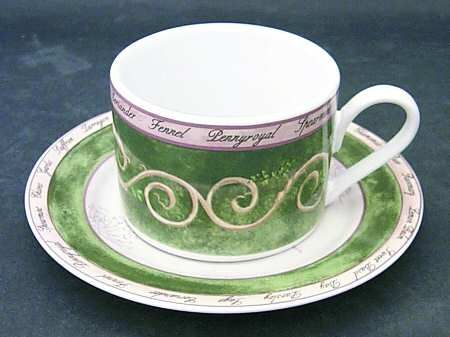 American Atelier Bouquet Garni Herbs Cup Saucer 20