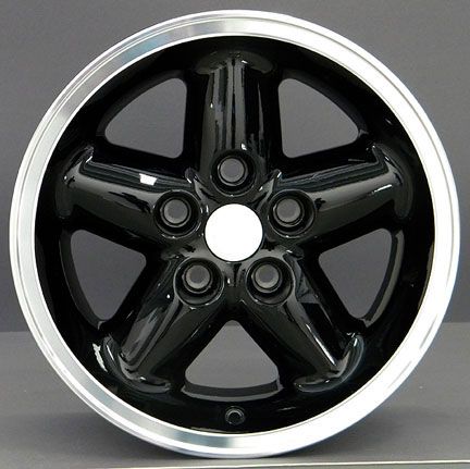 15 x8 Black Wrangler Style Rims Fit Jeep