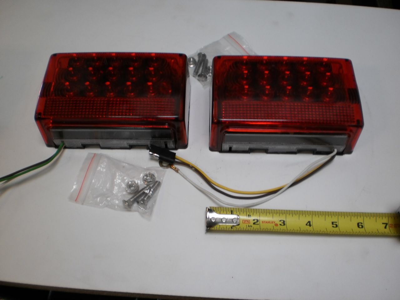 Pair LED Box Stop Turn Tail Trailer camper RV Lights J 70L J70 J 72