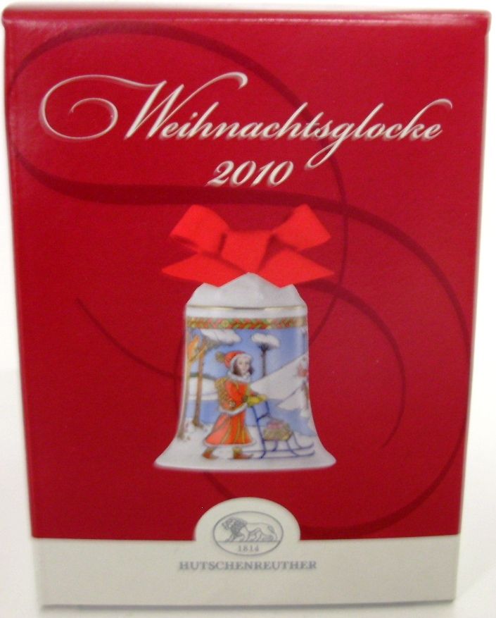 Hutschenreuther Weihnachtsglocke 2010, Motiv Im Zimmerwald, Design Ole