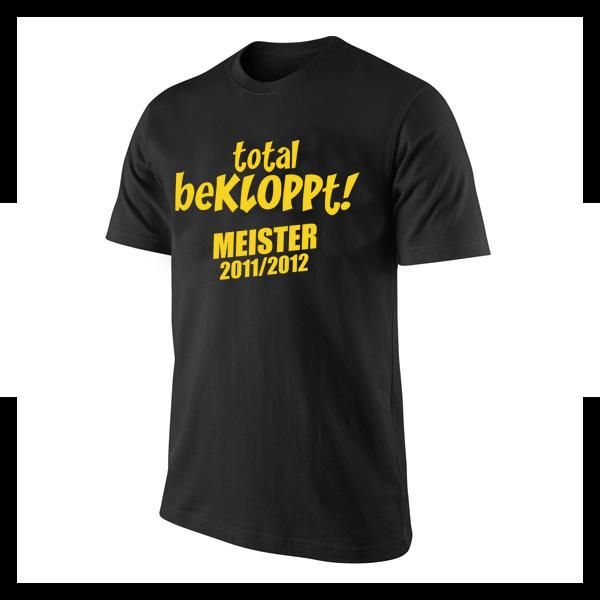 SHIRT DORTMUND TOTAL BEKLOPPT MEISTER 2012 BLACK