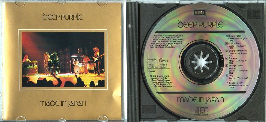 DEEP PURPLE Made in Japan Live 1972 CD Top IAN GILLAN RITCHIE