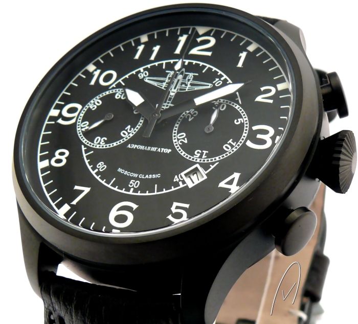 POLJOT CHRONOGRAPH FLIEGERUHR RUSSISCHE UHR MOSCOW CLASSIC 3133