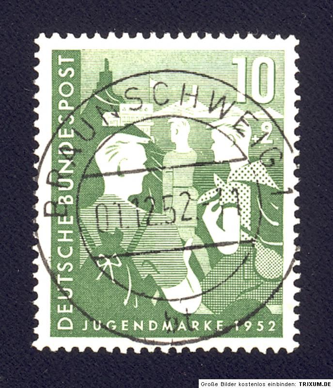 Bund 153 Vollstempel LUXUS Braunschweig tiefst geprüft Schlegel BPP